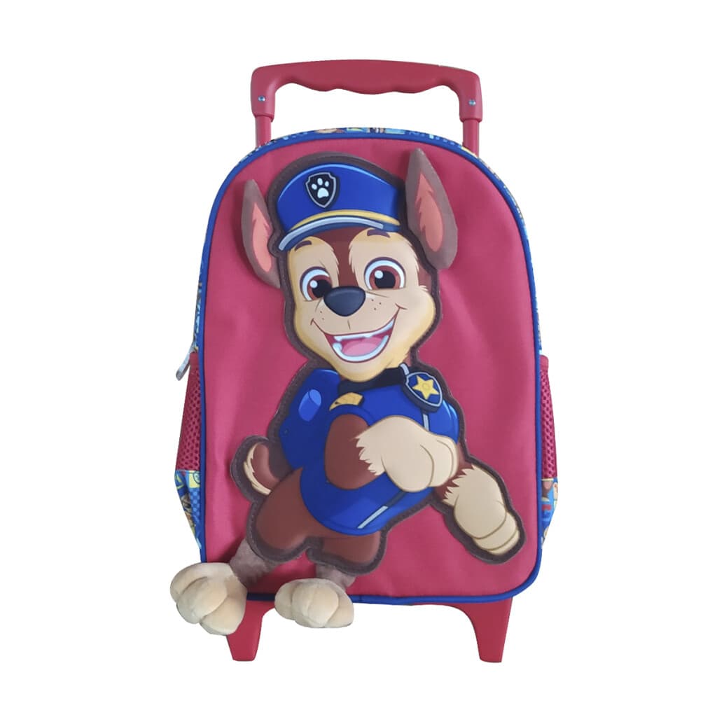 Mochila Infantil Paw Patrol 3d Con Carro 30 Cm - ROJO - 1