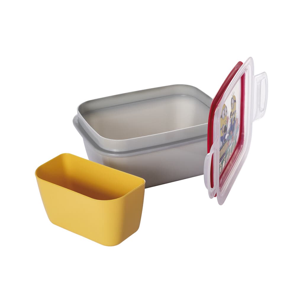 Pote Plástico Minions Con Traba y División 630 ml - GRIS - 3