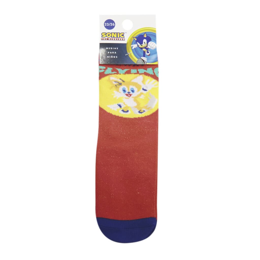 Medias Infantiles Sonic Roja Oficial Talle 19/30 - 27/30 - 1
