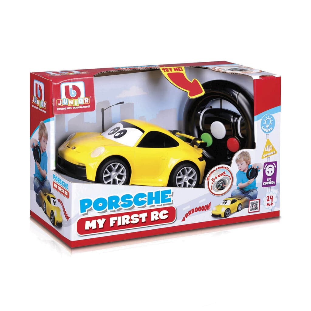 Bburago Jr Auto con Control Remoto Porsche con Luz y Sonido - 1