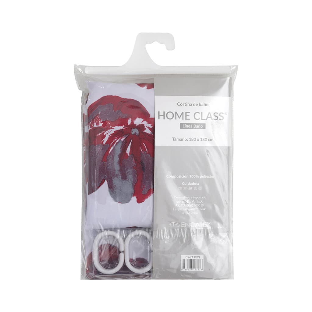Cortina de Home Class con Argollas 180 x 180 cm - 213939 PASSION FLOR ROJO - 3