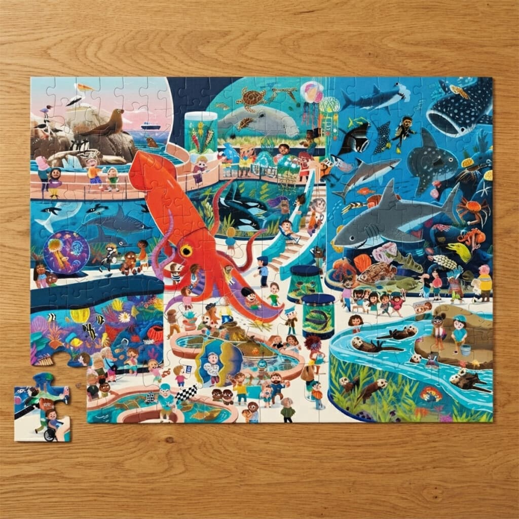 Puzzle Crocodile Creek 60 Piezas 48 x 33 cm - ACUARIO - 1