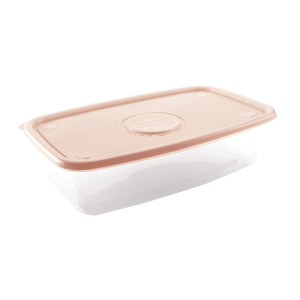 Recipiente Rectangular 2,7L Varios Colores - SALMON - 1