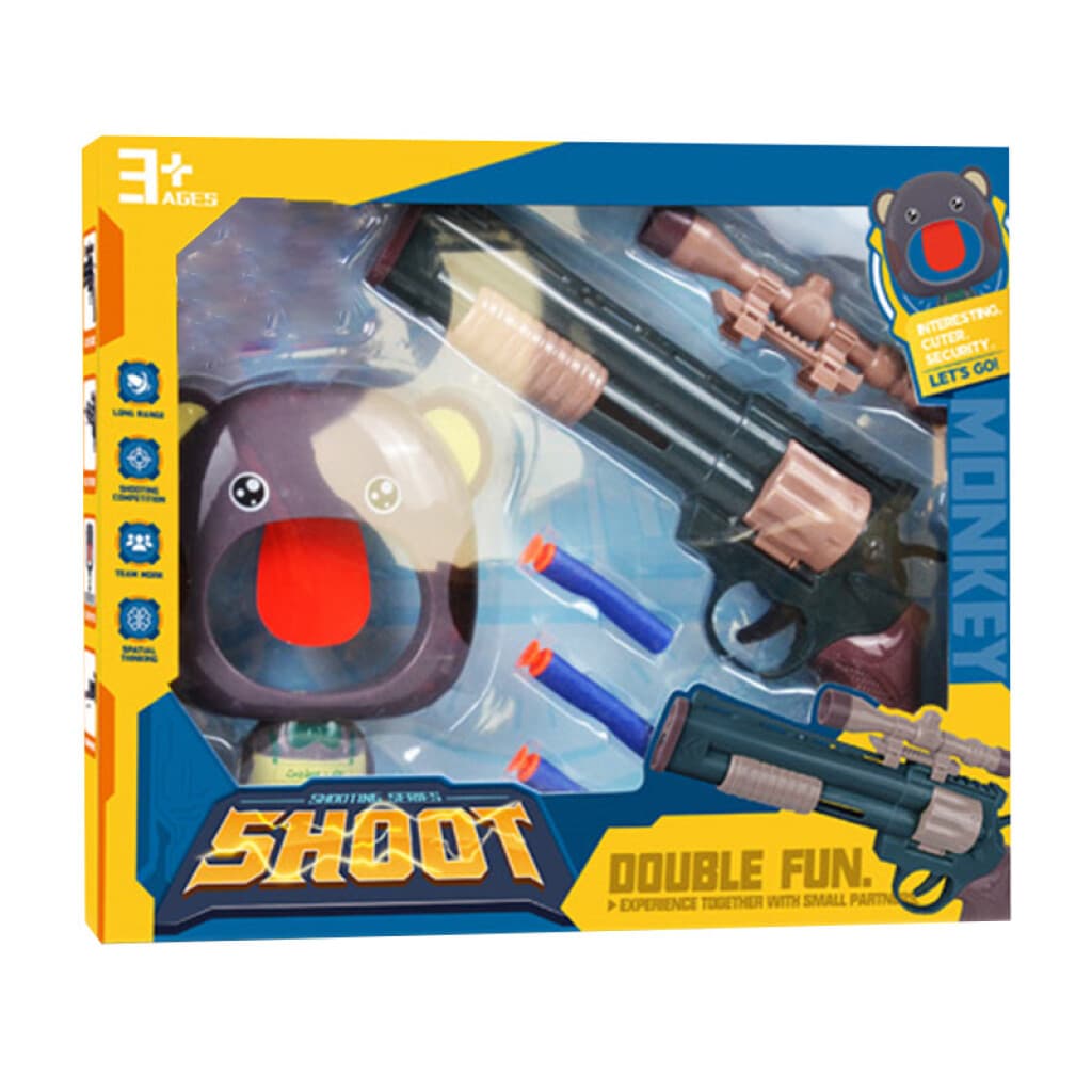 Pistola con Proyectil y Tiro al Blanco Colores Surtidos