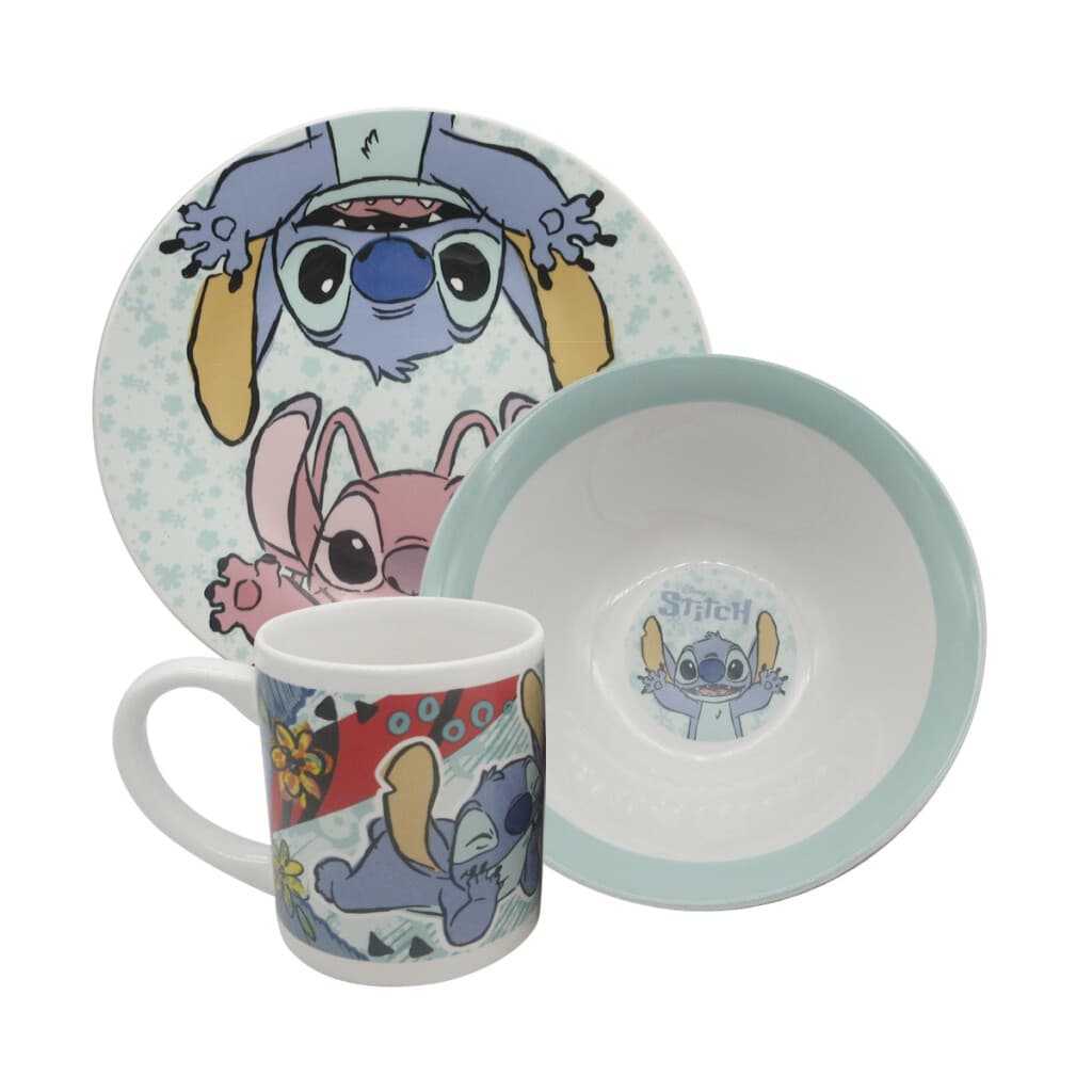Set X3 de Cerámica Infantil Stitch Plato, Taza y Bowl - 2