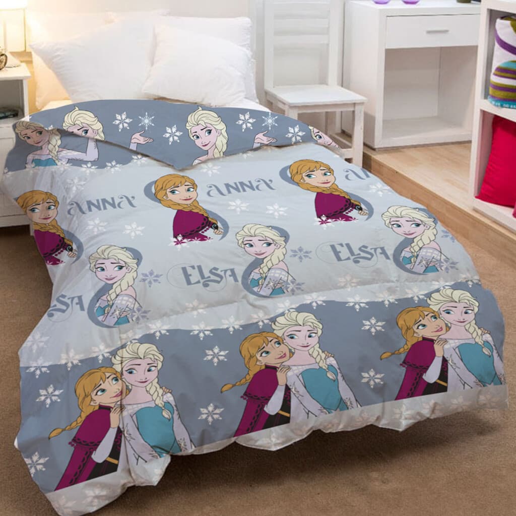 Colcha Infantil Frozen 1 Plaza 100% Microfibra - CELESTE - 1