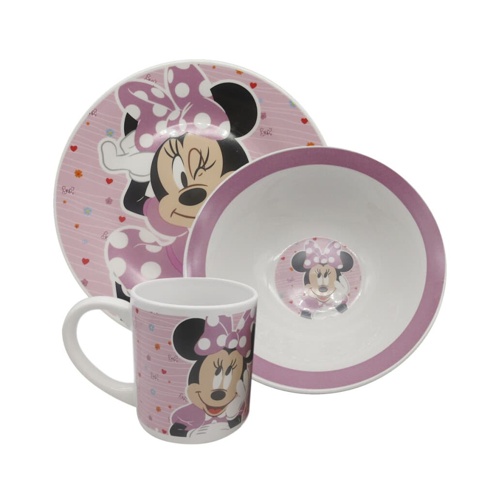 Set X3 de Cerámica Infantil Minnie Plato, Taza y Bowl - 2