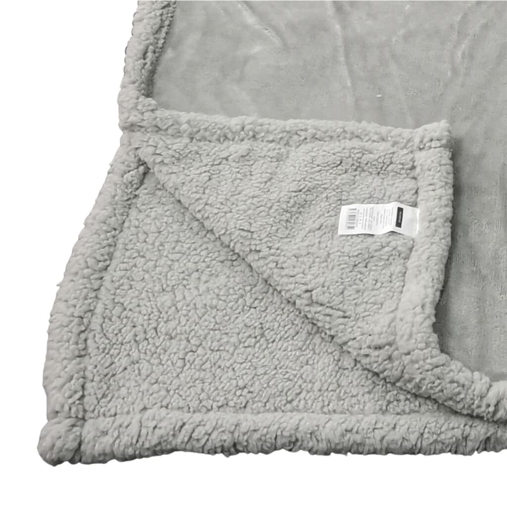 Frazada Flannel con Corderito King Size Richmond 240 x 260 cm - GRIS - 3
