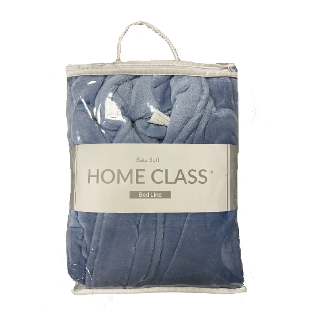 Bata de Cama Microfibra Home Class Talle P al XG - AZUL PIEDRA - M - 4
