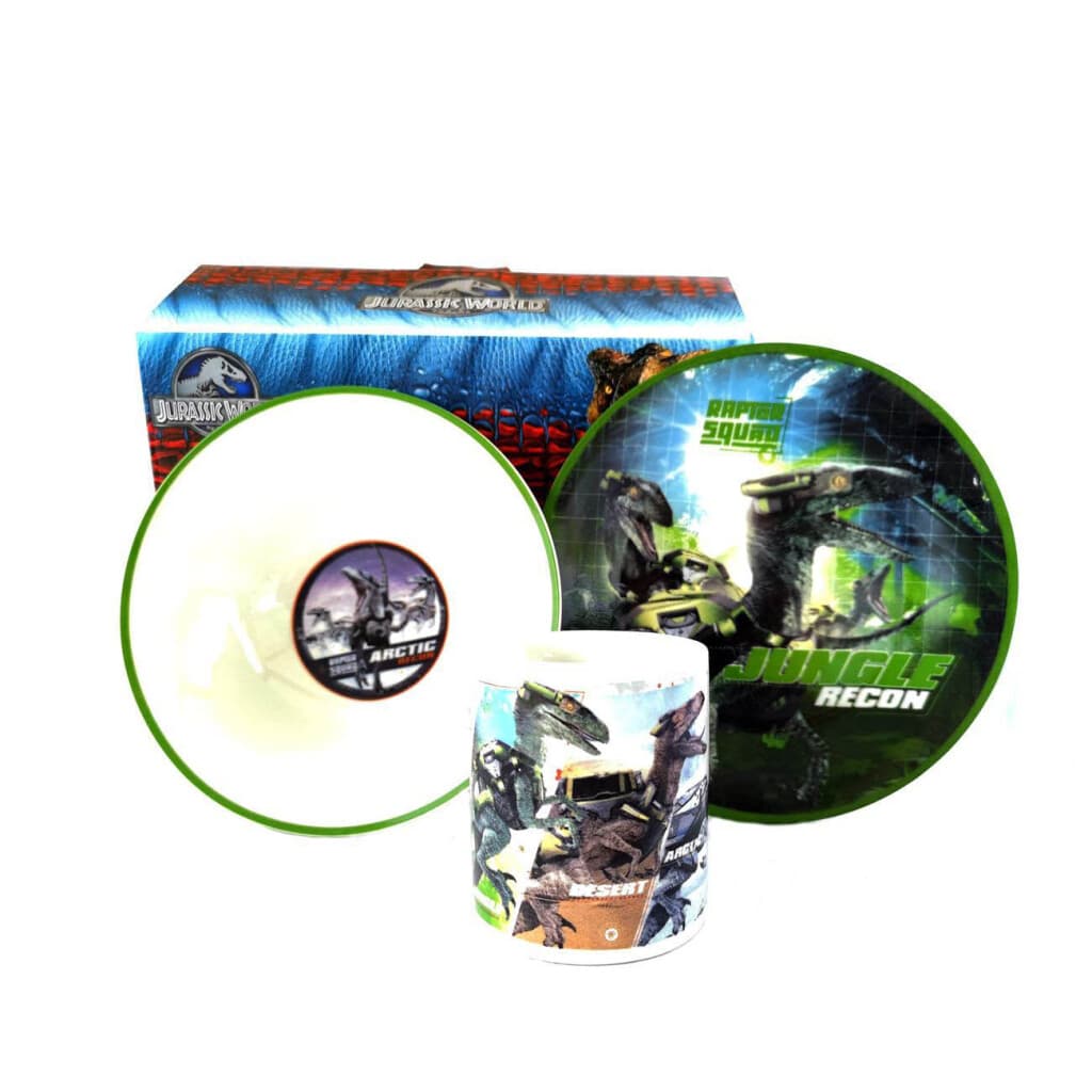 Set de Cerámica de 3 Piezas - Jurassic World