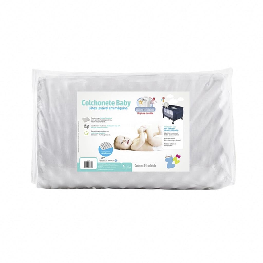 Colchoneta Latex Lavable Bebé Fibrasca 64 x 88 x 7 cm - 1