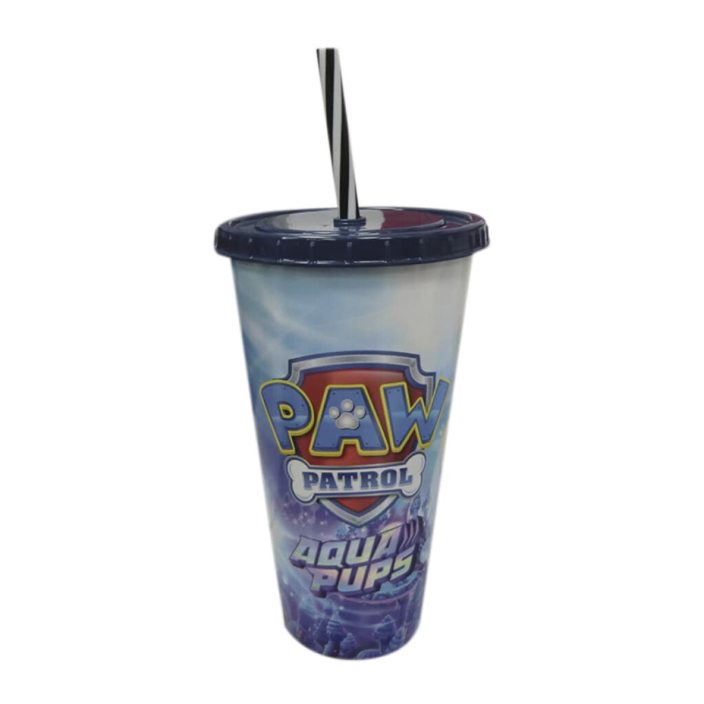 Vaso Plástico con Pajita Paw Patrol 700ml - CHASE - 1