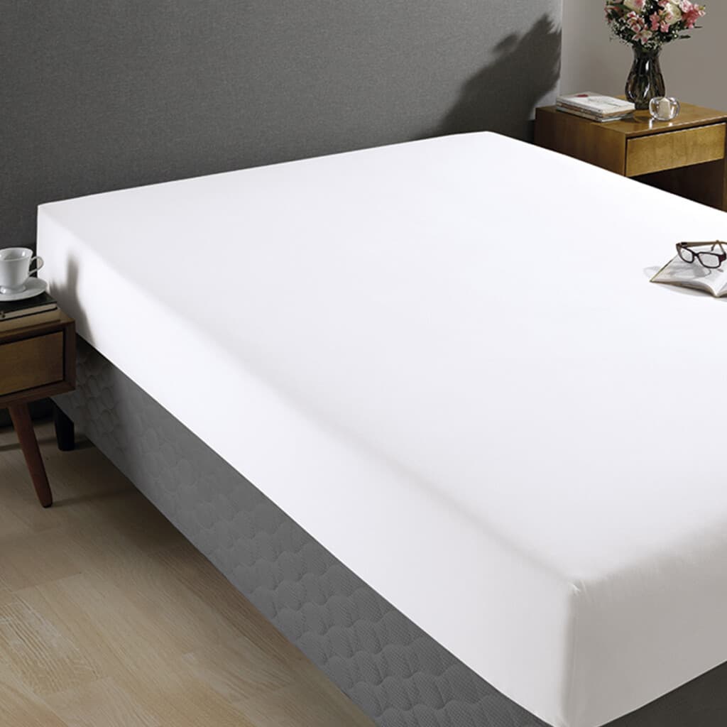 Sábana Ajustable 1 Plaza 130 Hilos Dohler 100% Algodón - BLANCO - 1