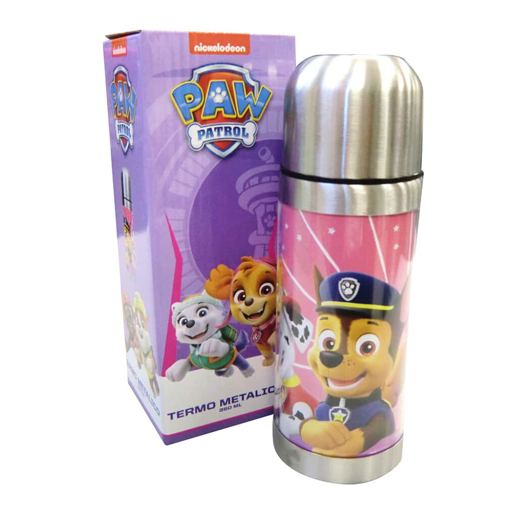Termo de Metal Térmico 350 ml - Paw Patrol - ROSA 1