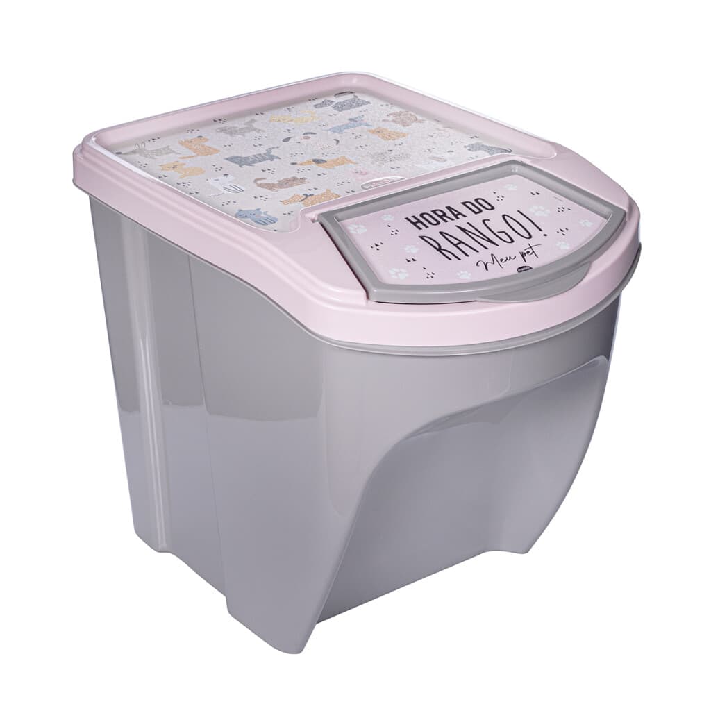 Dispensador de Alimento 20L para Mascotas - ROSA - 1