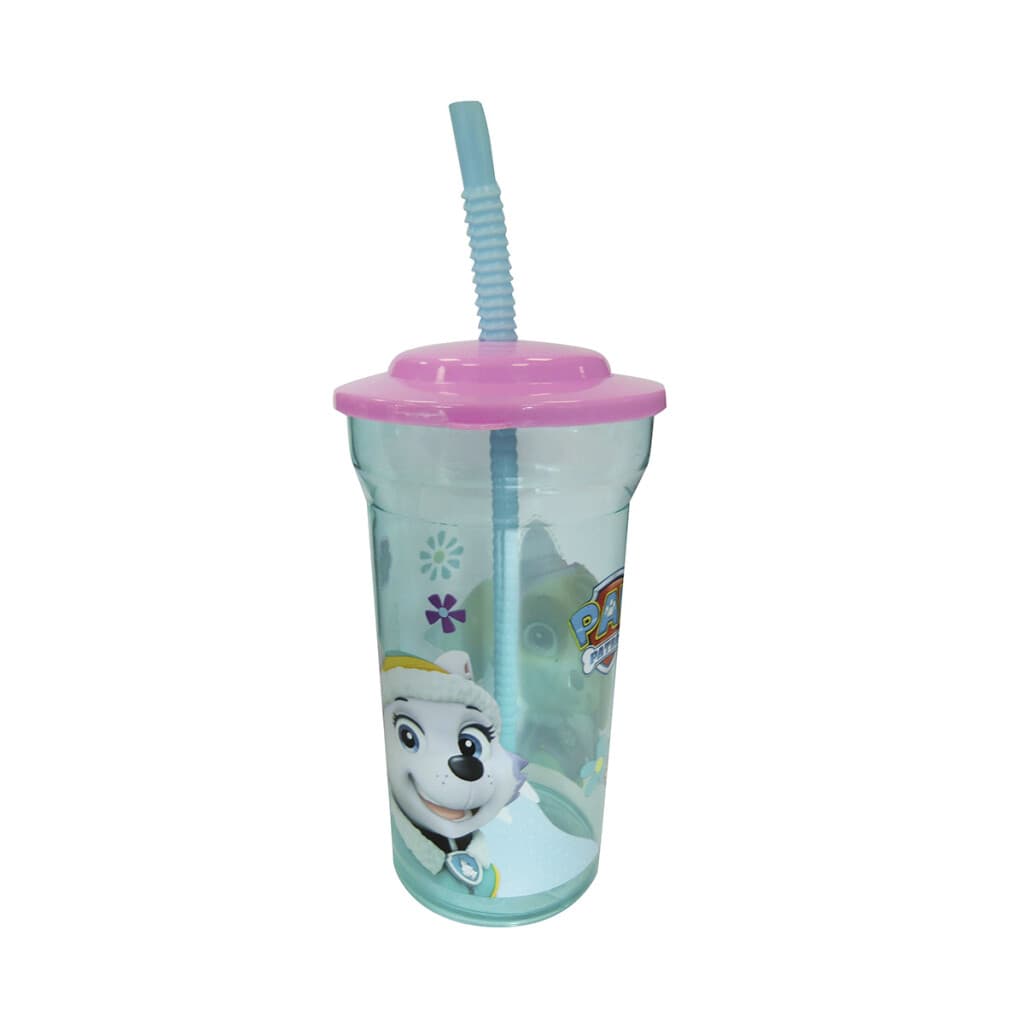 Vaso Plástico Alto con Pajita Paw Patrol 460 ml - CELESTE - 2