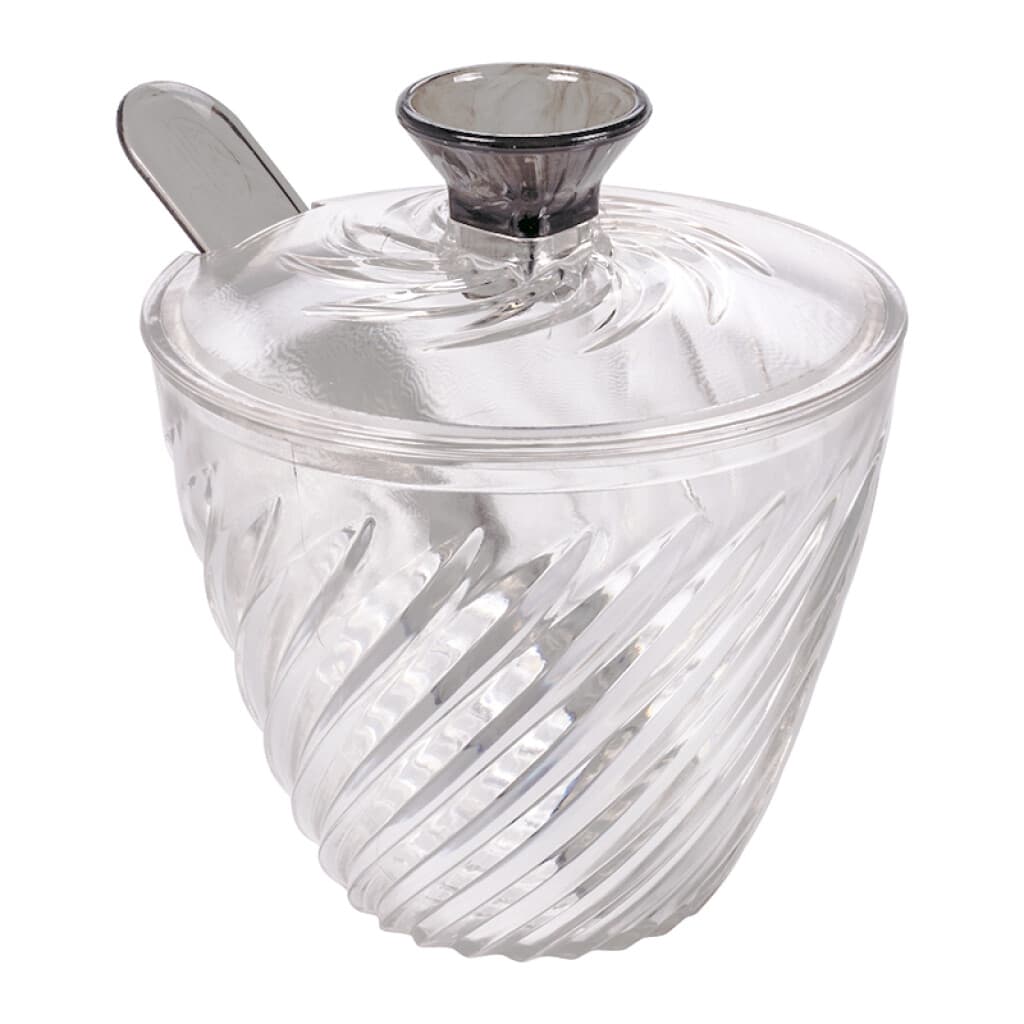 Azucarero Plástico Twist con Cuchara 300ml - TRANSPARENTE - 1