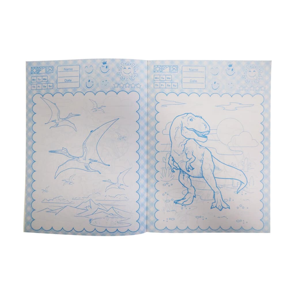 Libro para Colorear con Pegotines 26 x 19 cm - Dinosaurio
