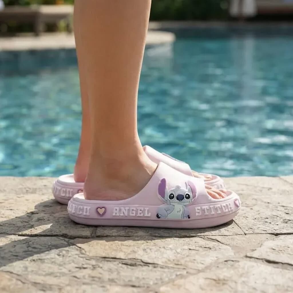 Chinelas Rosa Infantil Stitch Talle 26 - 31 - Talle 29 - 1