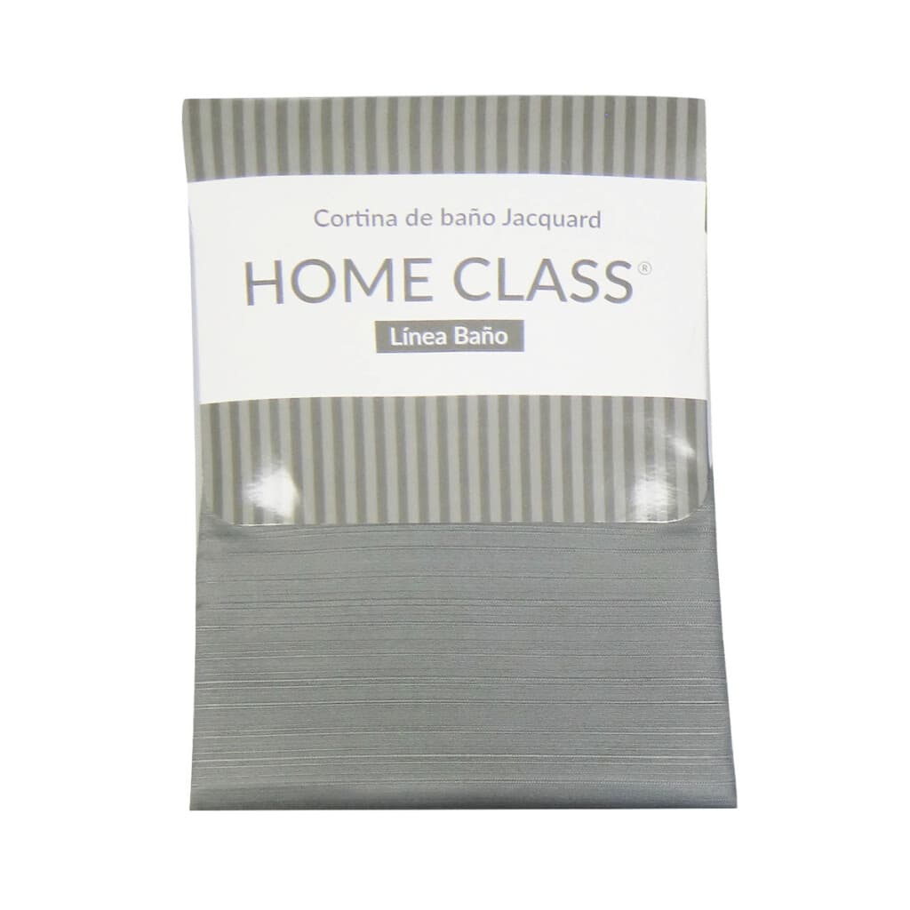 Cortina de Baño Home Class Jacquard Lisa 180 x 180 Cm. - GRIS - 2