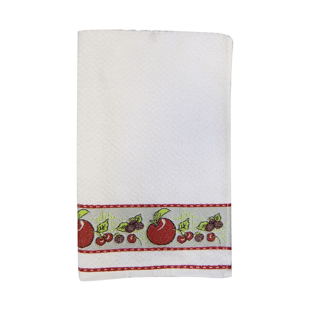 Repasador Jacquard para Bordar Dohler 45 cm x 70 cm - 5764 MANZANA BCO - 1
