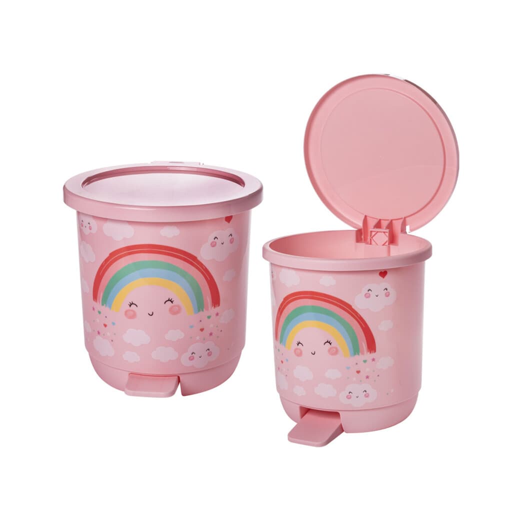 Basurero Infantil con Pedal 6,5 L - ARCOIRIS 1 - 4