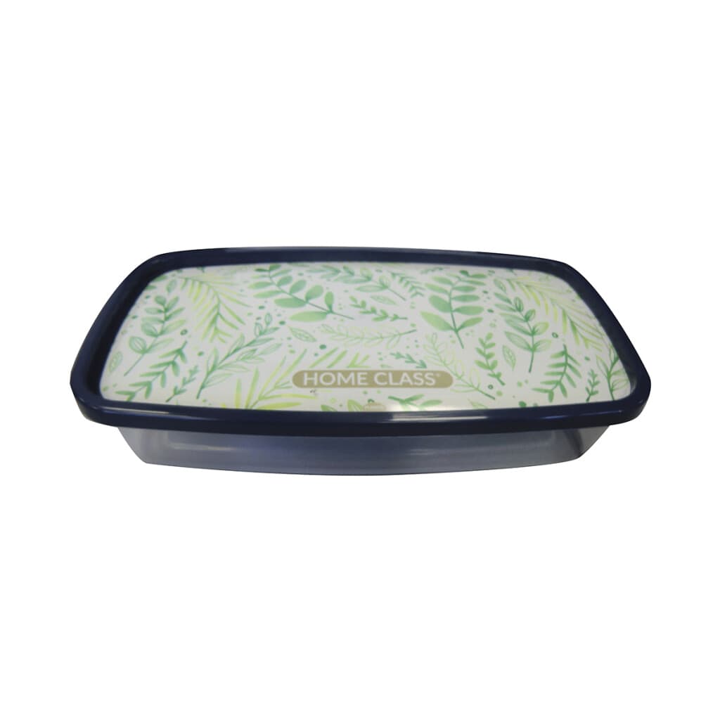 Pote Rectangular Plástico 1,43 Lts - Hojas - 1