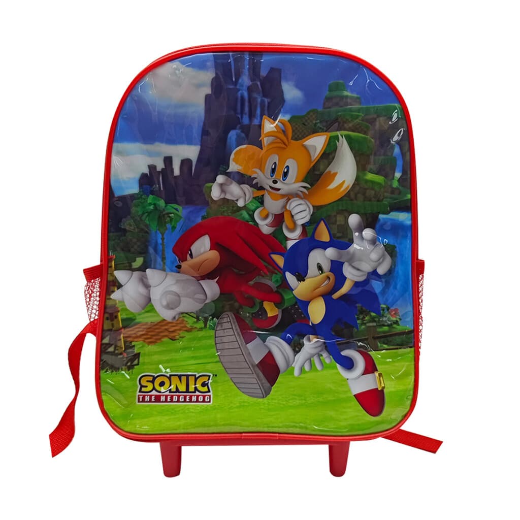 Mochila Infantil Sonic con Carro 30 x 24 cm - 1