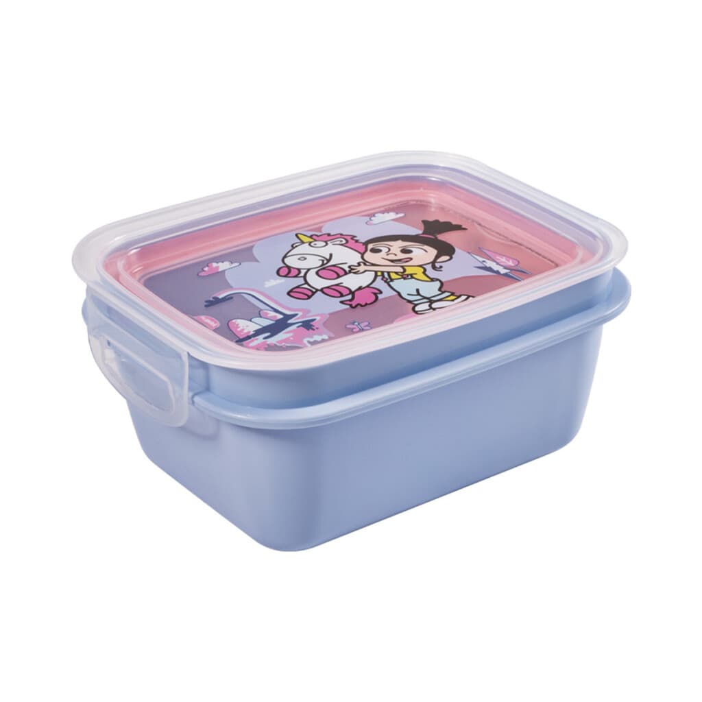 Pote Plástico Minions Con Traba y División 630 ml - LILA - 1