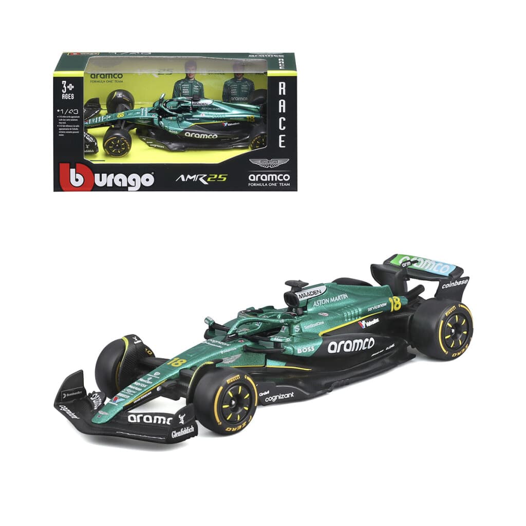Auto Bburago Formula 1 Aston Martin Aramco Escala 1:43 - Lance Stroll - 1