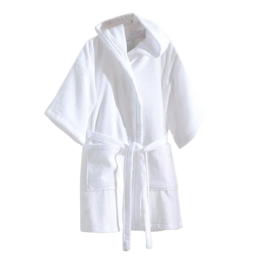 Bata Baño Infantil Con Capucha Velour Dohler 100% Algodón - BLANCO - EGG - 2