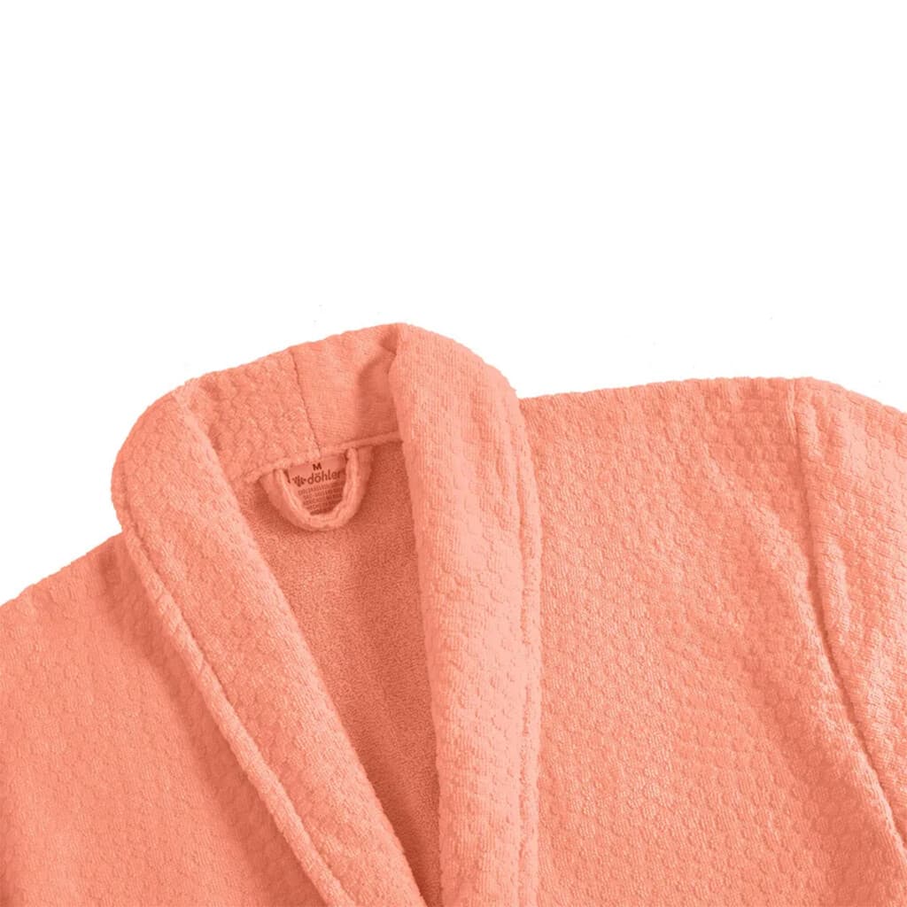 Bata Baño Velour Perola Dohler Algodón Talle M - G - SALMON - 4
