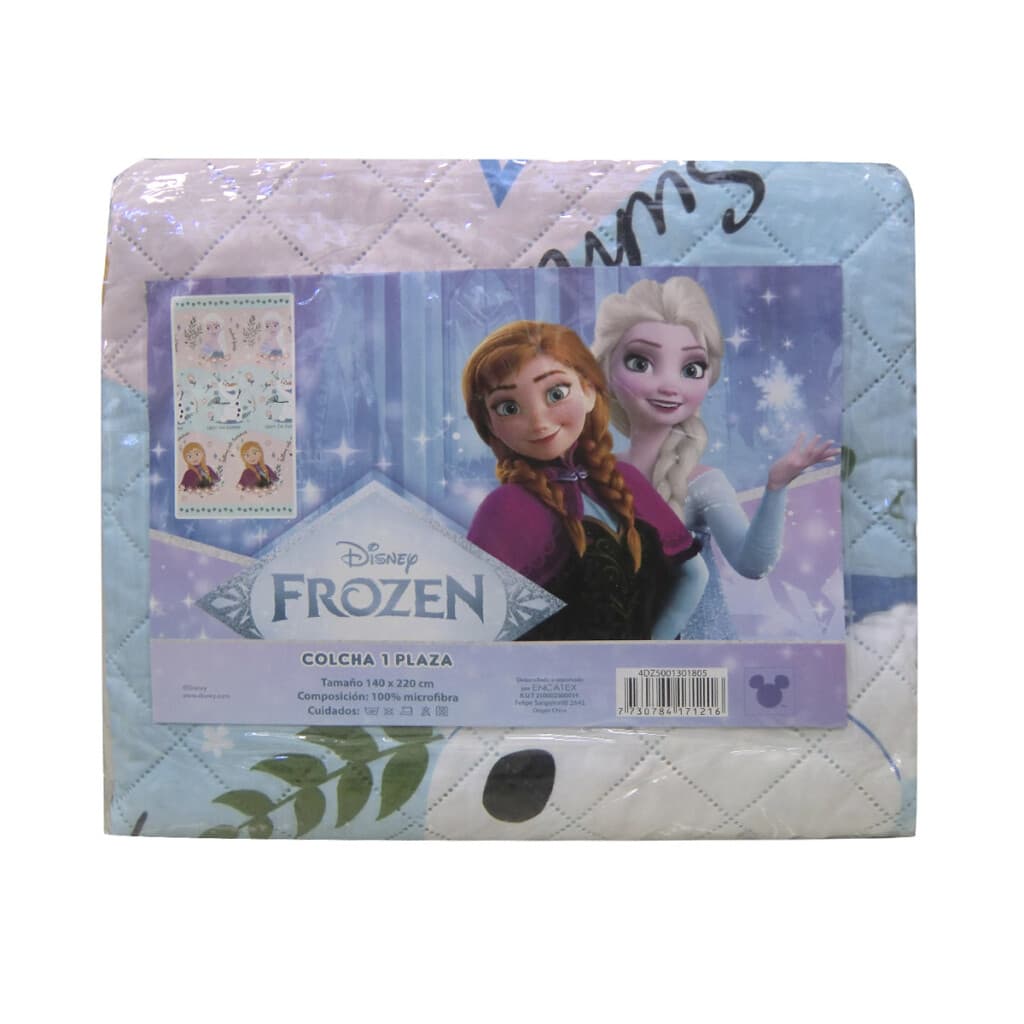 Colcha Infantil Frozen 1 Plaza 100% Microfibra - ROSA/CELESTE - 2