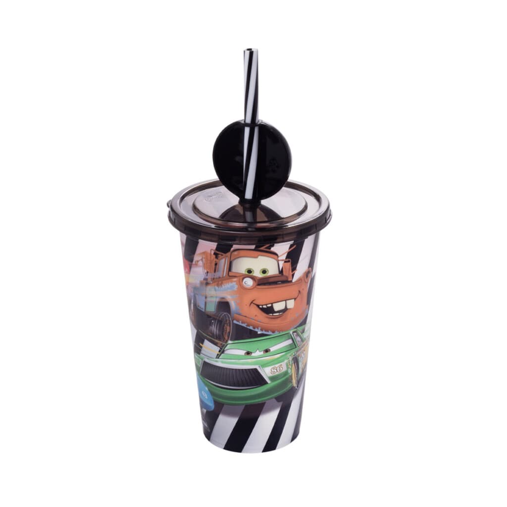 Vaso Plástico Milk Shake con Pin y Pajita Cars 500 ml - 3