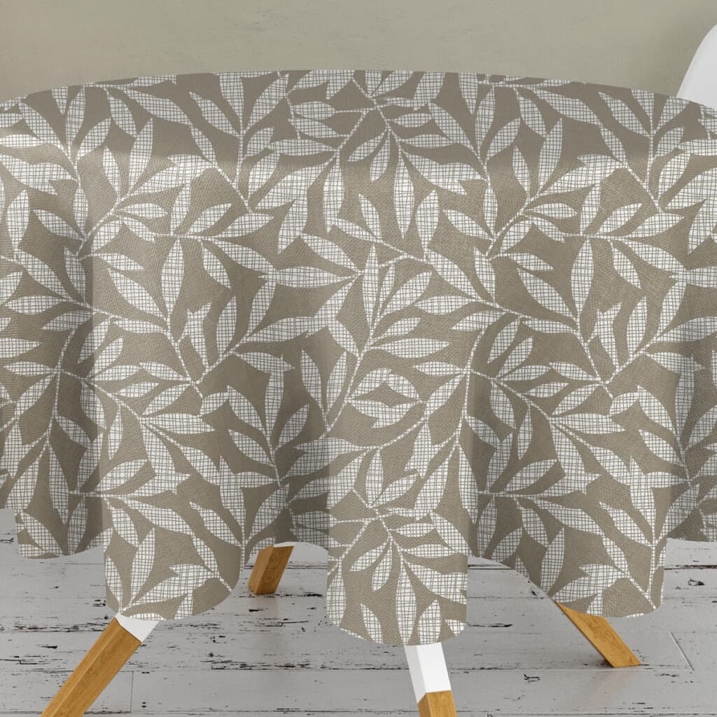 Mantel Bukara Peva Redondo 160 cm - HOJAS BEIGE - 3
