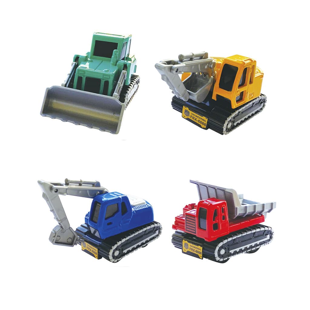 Set 4 Vehículos De Construcción Plástico 3+ Años