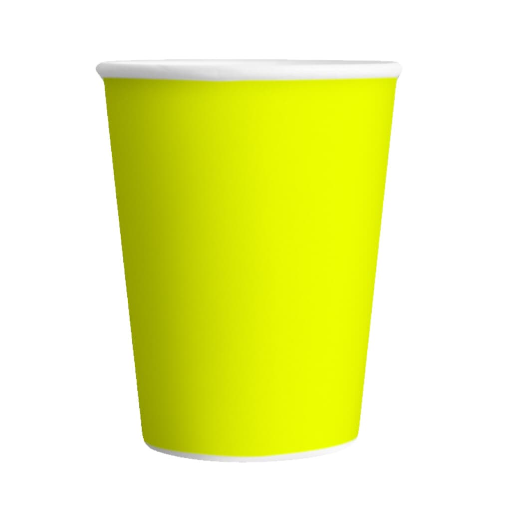 Vaso Cotillón Pack x8 Colores Pastel - AMARILLO FLUO - 1