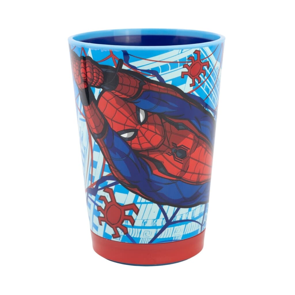 Vaso Plástico Antivuelco Spiderman 470 ml - 1