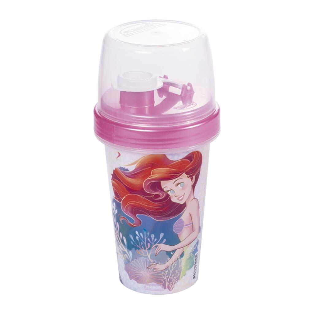Vaso Milk Shake con Tapa Princesas Disney 320 ml - ROSA - 1