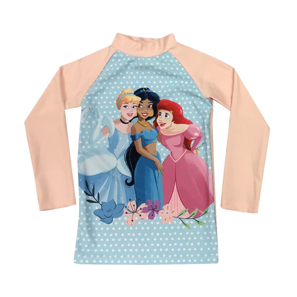 Remera UV Malla Infantil - Princesas Disney - Talle 4 - 1