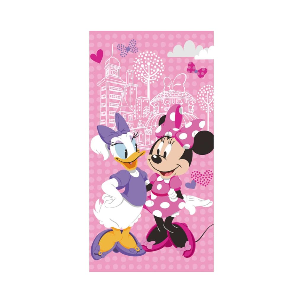Toalla Infantil Playera 100% Algodón 70 x 130 cm - Minnie Rosa - 1