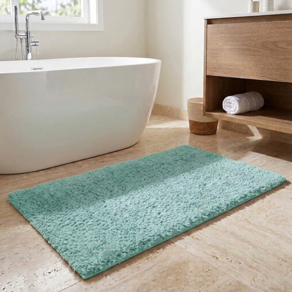 Alfombra Baño con Pelo Largo Home Class 40 x 60 cm - MENTA - 1