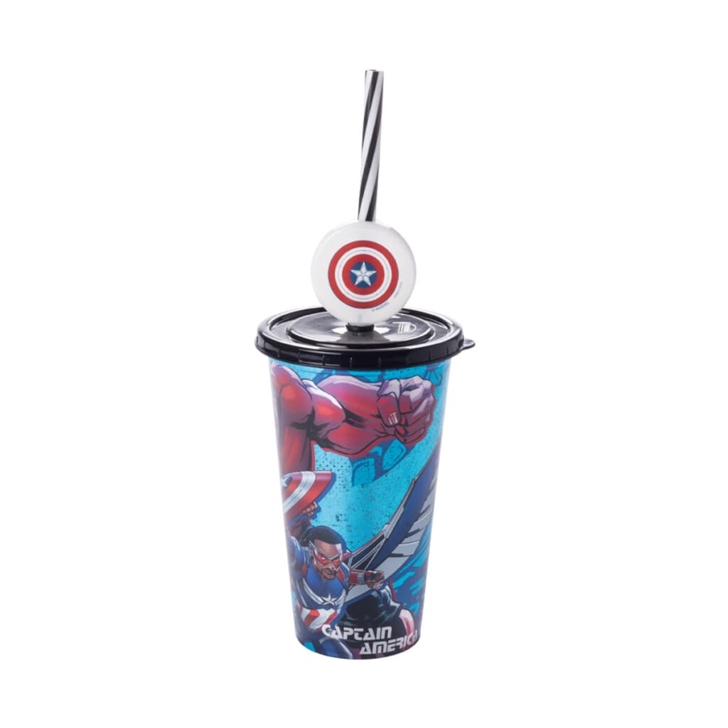 Vaso Plástico Milk Shake con Pin y Pajita 500 ml - Avengers - 3