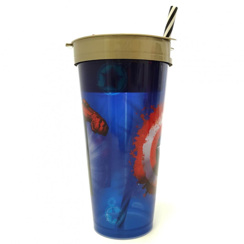 Vaso 2 en 1, pote 220 ml + vaso 540 ml Capitán América - 3
