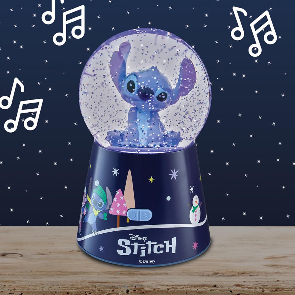 Bola de Nieve con Luz y Parlante Bluetooh Stitch Lexibook