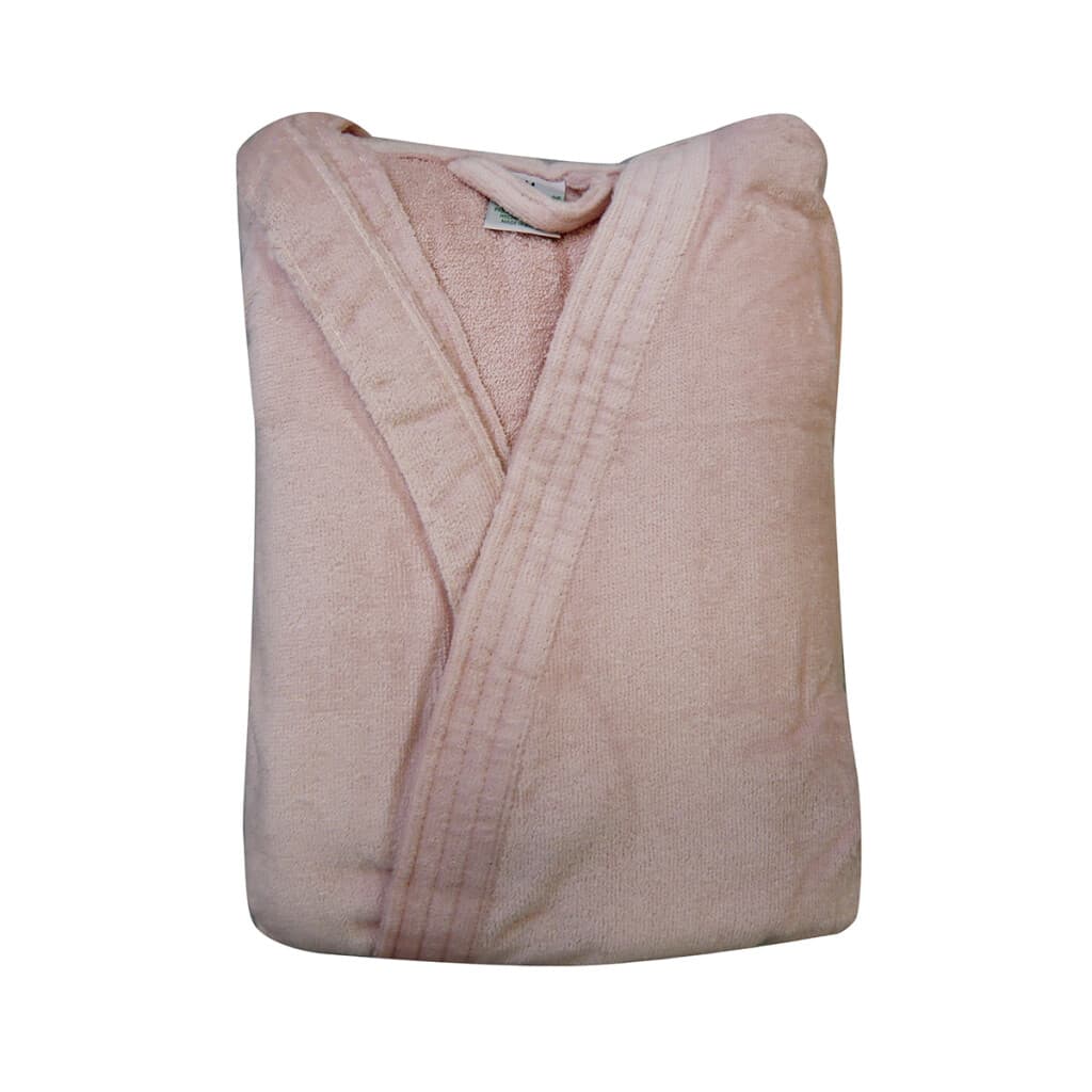 Bata Baño Dohler Velour 100% Algodón Talle P al XXG - ROSA CLARO - M - 3
