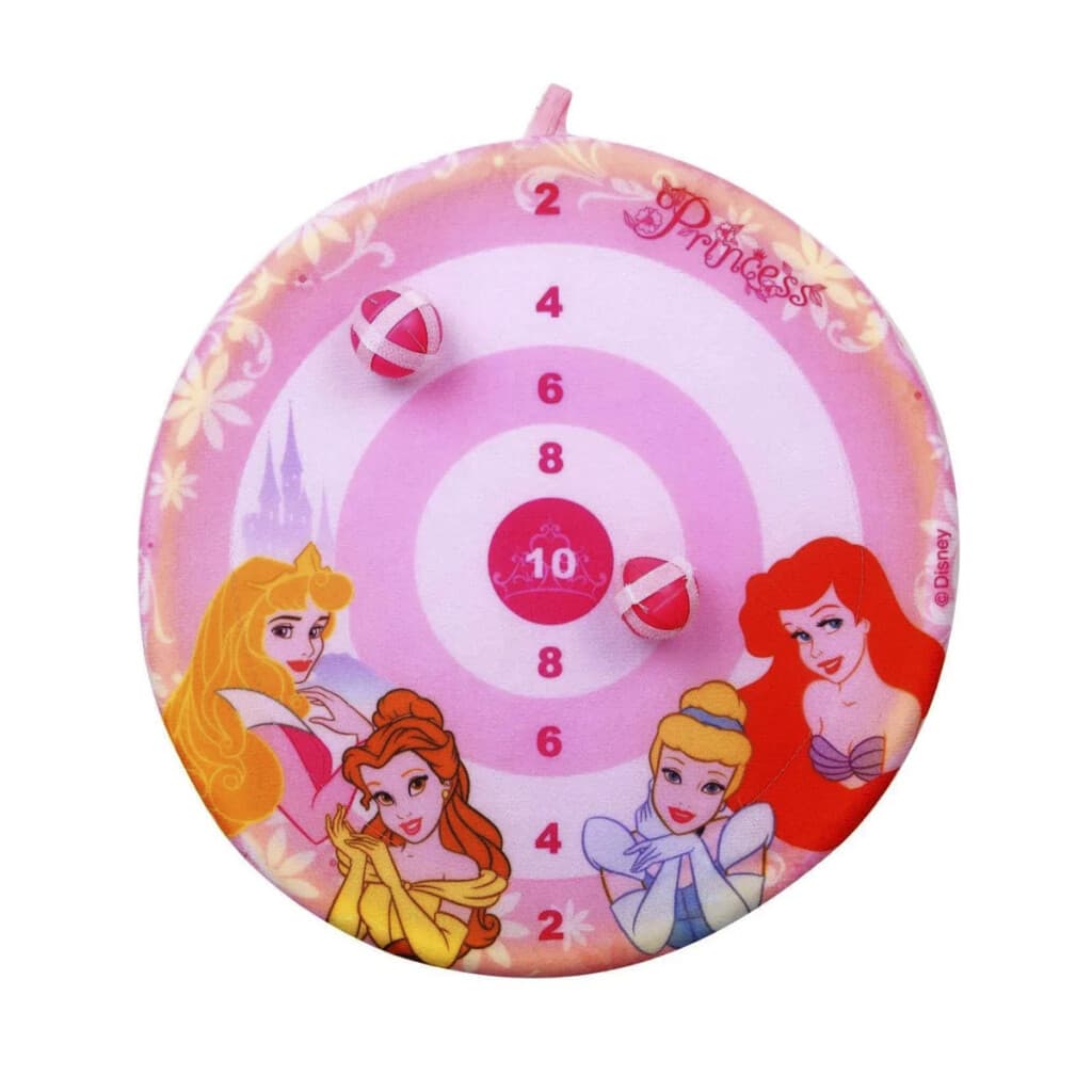 Juego Tiro Blanco Princesas Disney Tablero Tela con 2 Pelotas Adhesiva - 1