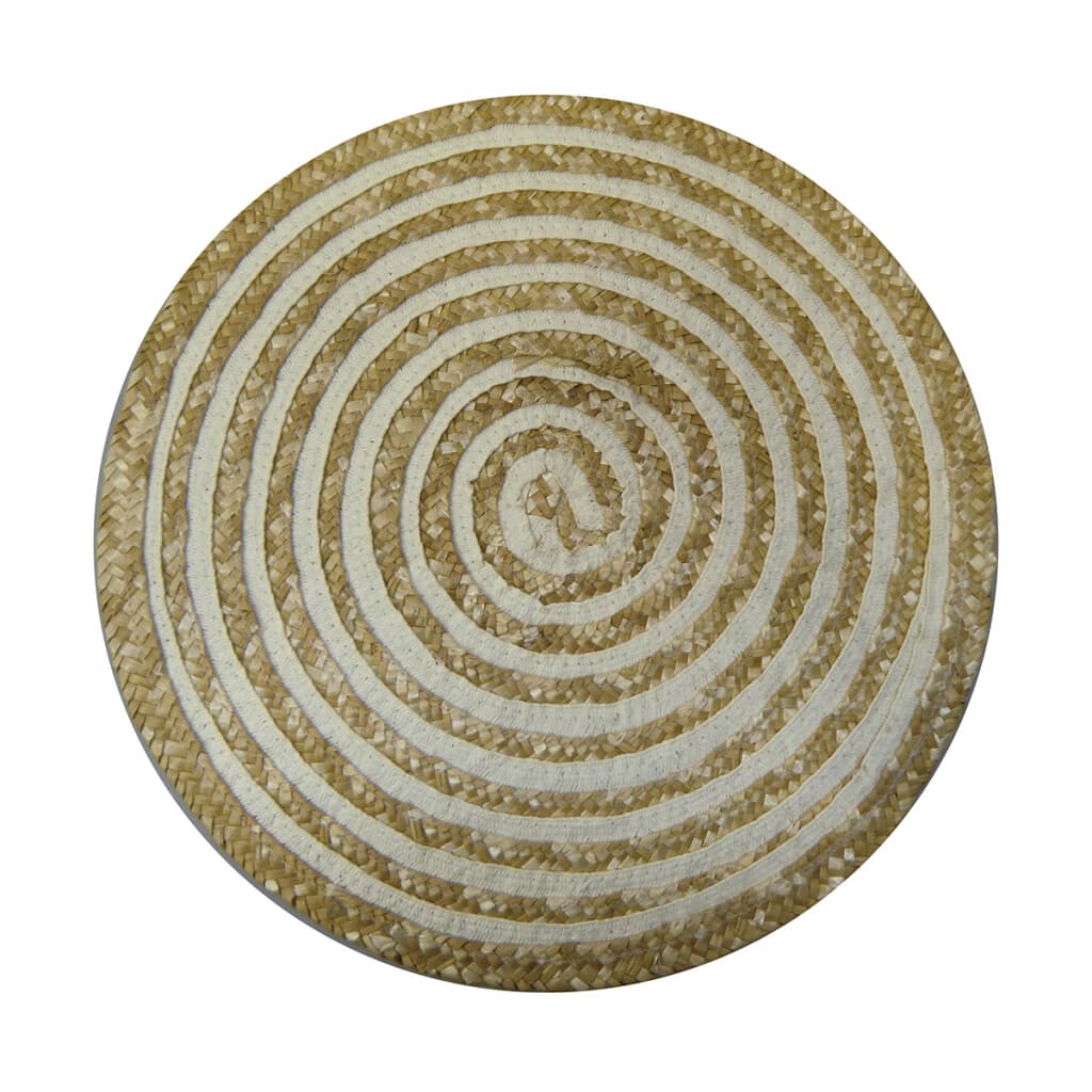 Individual Redondo Mimbre Home Class 38 cm - BLANCO - 1