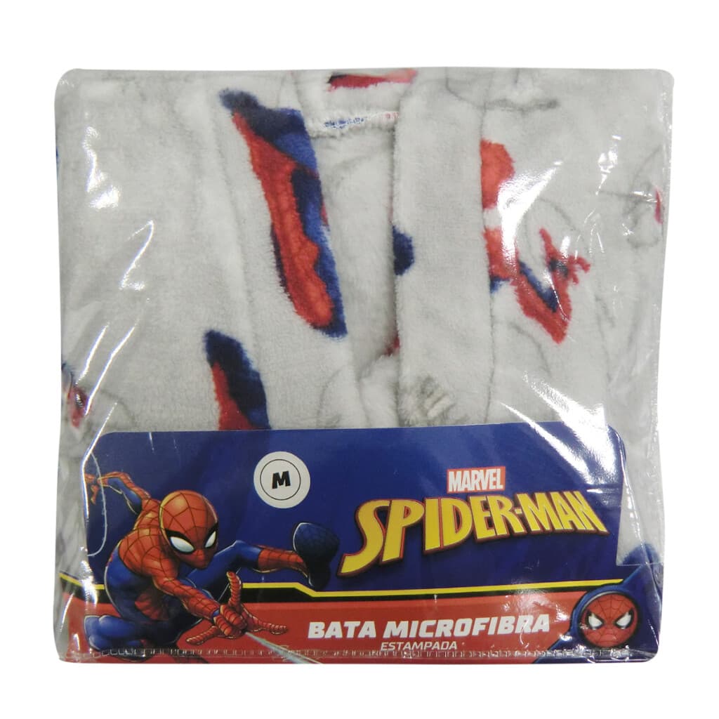 Bata de Cama Infantil Microfibra Talle P al G - Spiderman - M - 1