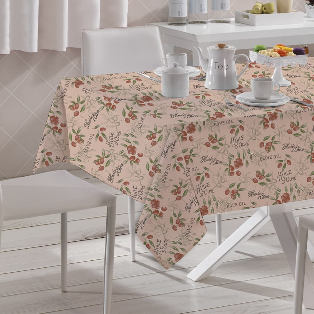 Mantel Peva Bukara 140 x 300 cm - Flores Coral - 1
